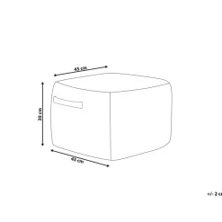 Beliani DHADAR - Poef - Zwart - Jute Sale