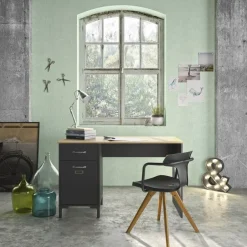 DIAGONE Bureau Manchester - 120x55cm - Zwart/Eikenkleur Discount