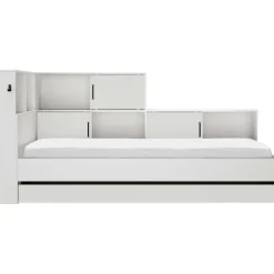 DIAGONE Tienerbed met bedlade en opbergruimte Erwan - 90 x 200 cm - Wit New