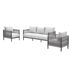 Garden Impressions Diamo loungeset - 3-delig - carbon black - grey sand - valley sand Hot
