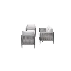Garden Impressions Diamo loungeset - 3-delig - carbon black - grey sand - valley sand Hot