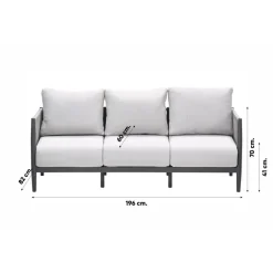 Garden Impressions Diamo loungeset - 3-delig - carbon black - grey sand - valley sand Hot