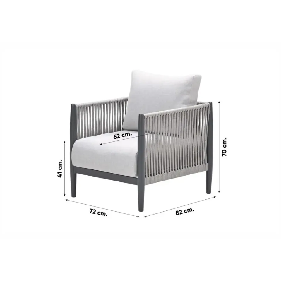 Garden Impressions Diamo loungeset - 3-delig - carbon black - grey sand - valley sand Hot