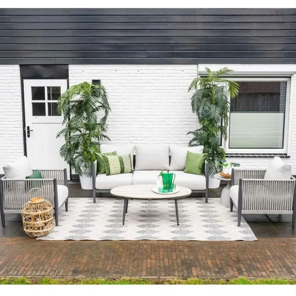 Garden Impressions Diamo loungeset - 3-delig - carbon black - grey sand - valley sand Hot