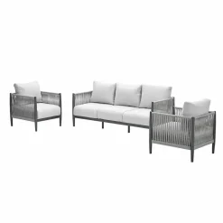 Garden Impressions Diamo loungeset - 3-delig - carbon black - grey sand - valley sand Hot