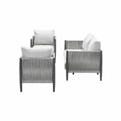 Garden Impressions Diamo loungeset - 3-delig - carbon black - grey sand - valley sand Hot