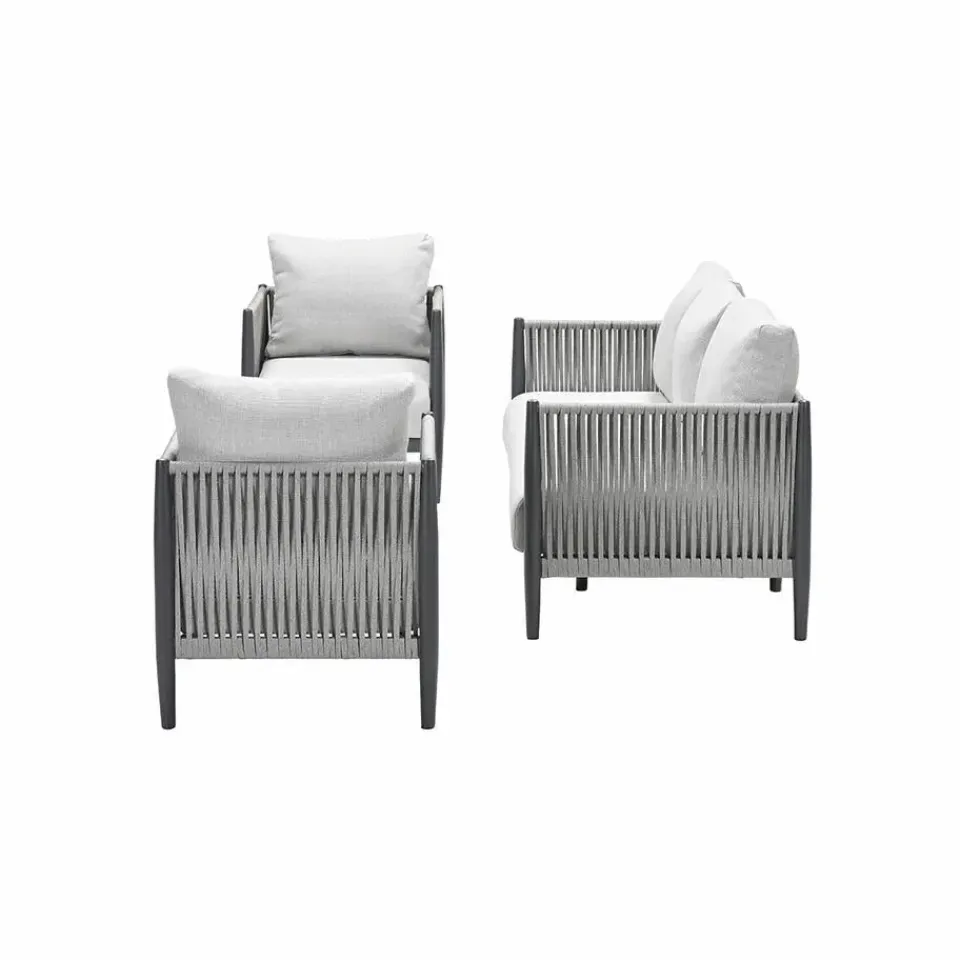 Garden Impressions Diamo loungeset - 3-delig - carbon black - grey sand - valley sand Hot