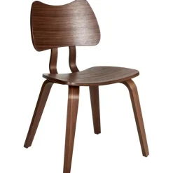 Leen Bakker DIANA - Eetkamerstoel set van 2 - Donkerbruin - Rubberhout Clearance