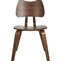 Leen Bakker DIANA - Eetkamerstoel set van 2 - Donkerbruin - Rubberhout Clearance