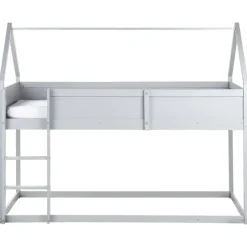 Beliani DIENNE - Kinderbed - Grijs - 90 x 200 cm - Dennenhout New