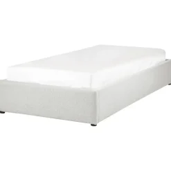 Beliani DINAN - Eenpersoonsbed - Lichtgrijs - 90 x 200 cm - Polyester Discount