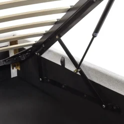 Beliani DINAN - Eenpersoonsbed - Lichtgrijs - 90 x 200 cm - Polyester Discount