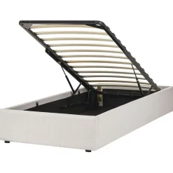 Beliani DINAN - Eenpersoonsbed - Lichtbeige - 90 x 200 cm - Polyester Hot