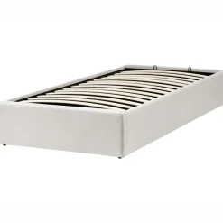 Beliani DINAN - Eenpersoonsbed - Lichtbeige - 90 x 200 cm - Polyester Hot