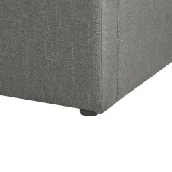 Beliani DINAN - Tweepersoonsbed - Grijs - 160 x 200 cm - Polyester Clearance