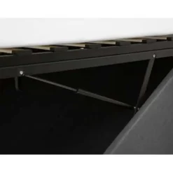 Beliani DINAN - Tweepersoonsbed - Grijs - 160 x 200 cm - Polyester Clearance