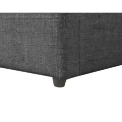 Beliani DINAN - Tweepersoonsbed - Grijs - 160 x 200 cm - Polyester Clearance