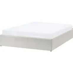 Beliani DINAN - Tweepersoonsbed - Lichtbeige - 140 x 200 cm - Polyester Sale