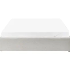 Beliani DINAN - Tweepersoonsbed - Lichtbeige - 140 x 200 cm - Polyester Sale