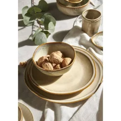 Leen Bakker Dinerbord Anna - beige - stoneware - Ø27 cm Best