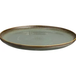 Leen Bakker Dinerbord Camille - groen - stoneware - Ø25,5 cm New