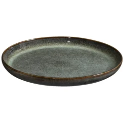 Leen Bakker Dinerbord Emma - groen - stoneware - Ø27 cm Outlet