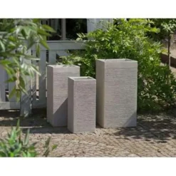 Beliani DION - Bloempot - Lichtbeige - Klei-vezelmengsel Online