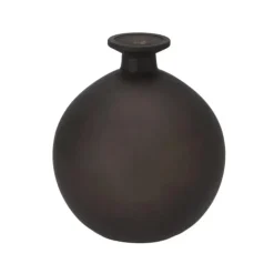 DK Design Bloemenvaas rond model - mat zwart - D13 x H15 cm