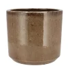 DK Design Bloempot Brown Glaze - taupe - D21 x H24 cm - glanzend Discount