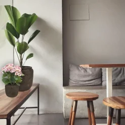 DK Design Bloempot kruik model Batu - roestbruin - D18 x H16 cm Best