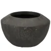 DK Design Bloempot Maya - verweerd zwart - D25 x H16 cm - rustiek New