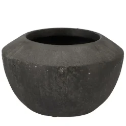 DK Design Bloempot Maya - verweerd zwart - D25 x H16 cm - rustiek New