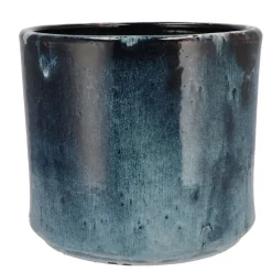 DK Design Bloempot model Blue Glaze - blauw - D23 x H26 cm Clearance