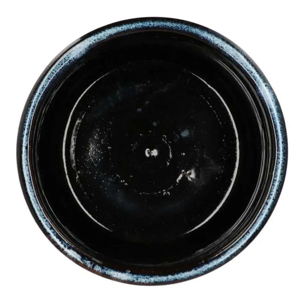 DK Design Bloempot model Blue Glaze - blauw - D12 x H13 cm - ombre Best