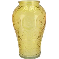 DK Design boeket vaas Circle - glas - geel - 15 x 25 cm Best