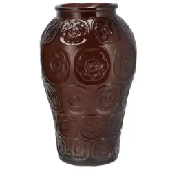 DK Design boeket vaas Circle - glas - donkerbruin - 15 x 25 cm Discount