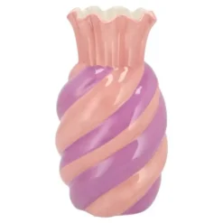 DK Design boeket vaas Sweety - keramiek - roze/paars - 15 x 30 cm Outlet