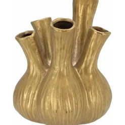 DK Design vaas Aglio - tulpenvaas - XL -mat goud - D26 x H35 cm Online