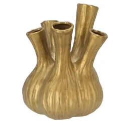 DK Design vaas Aglio - tulpenvaas - goud mat - D20 x H25 cm