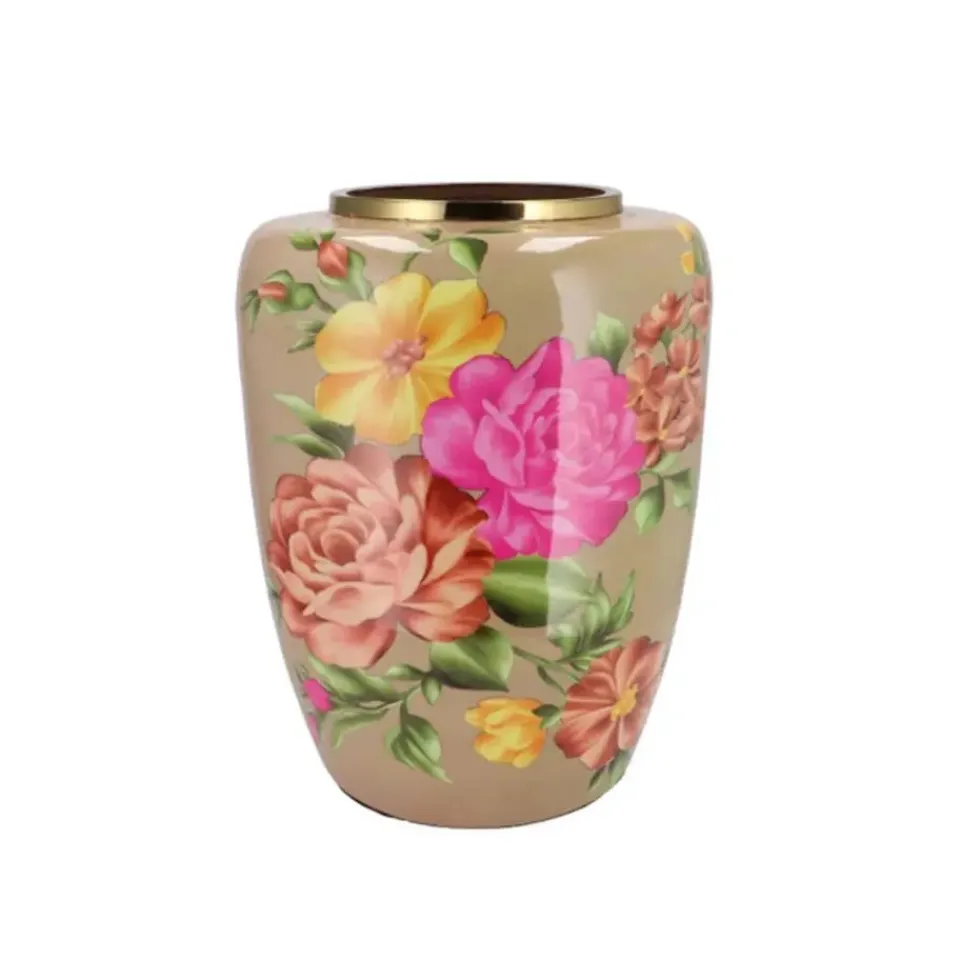 DK Design Vaas Flower Bouquet - taupe - D33 x H45 cm New