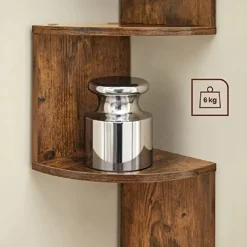 Dok Home - Wandplank - 5 planken - Vintage - Donkerbruin Online