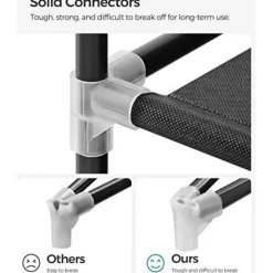 Songmics Draagbare kledingkast, opvouwbare kast, 150x45x175 cm, zwart Sale