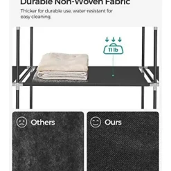 Songmics Draagbare kledingkast, opvouwbare kast, 150x45x175 cm, zwart Sale