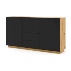 AKL FURNITURE Dressoir Aura 89x164x41 Zwart New
