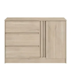 Leen Bakker Dressoir Evi - eikenkleur - 76,8x109,8x50 cm Clearance