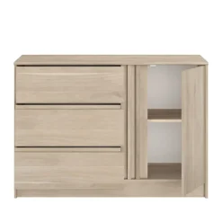 Leen Bakker Dressoir Evi - eikenkleur - 76,8x109,8x50 cm Clearance