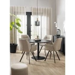 Leen Bakker Dressoir Julia - zwart - 86x156x40 cm Best