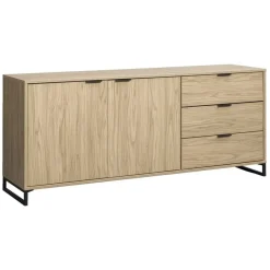 Leen Bakker Dressoir Lucca - eikenkleur - 82x185x48 cm New
