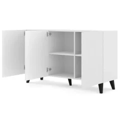 Homlando Dressoir Ravenna PC 150 3D glanzend wit (fronten) deuren gefreesd Hot