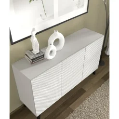 Homlando Dressoir Ravenna PC 150 3D glanzend wit (fronten) deuren gefreesd Hot